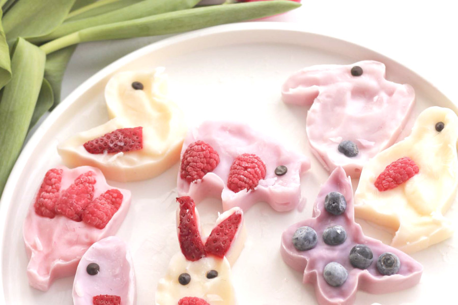 Easy Frozen Yoghurt Easter Craft (www.roastedmontreal.com)